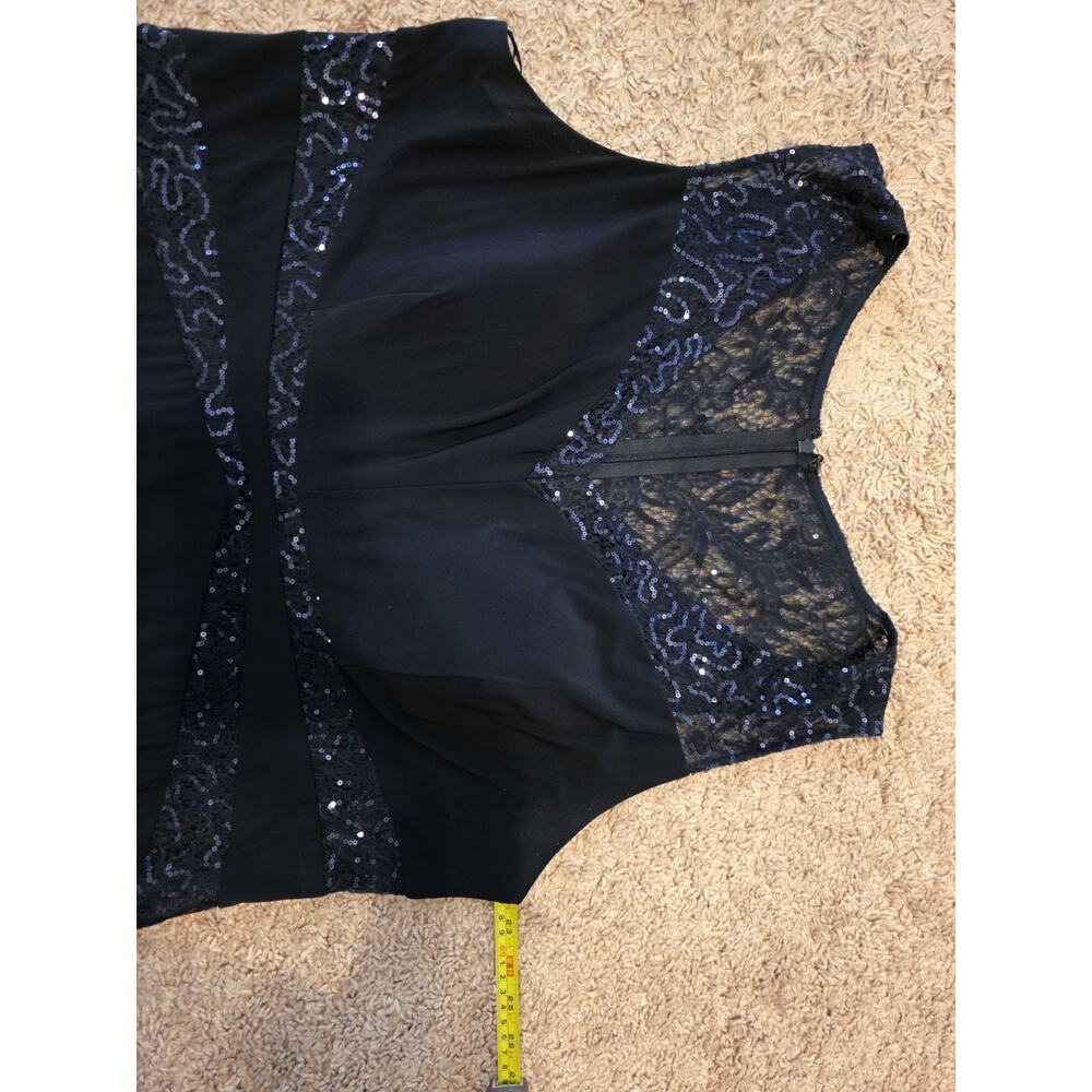 Nightway Collections Formal Navy Sequin Formal Dress 20W - Picture 8 of 11